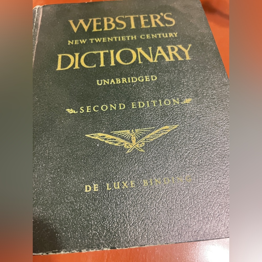 Webster’s New Twentieth Century Dictionary - Black De Luxe Binding 1959